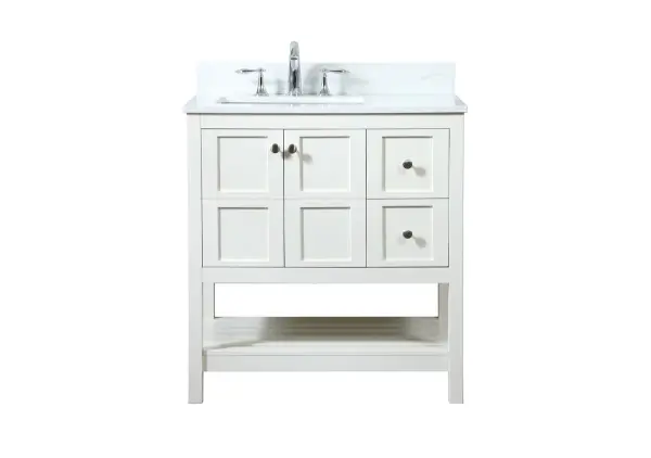 Theo 32" Vanity Sink Set in White
