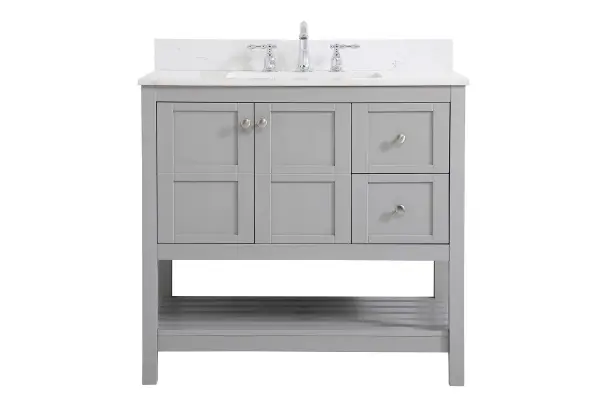 Theo 36" Bathroom Vanity Set in Gray