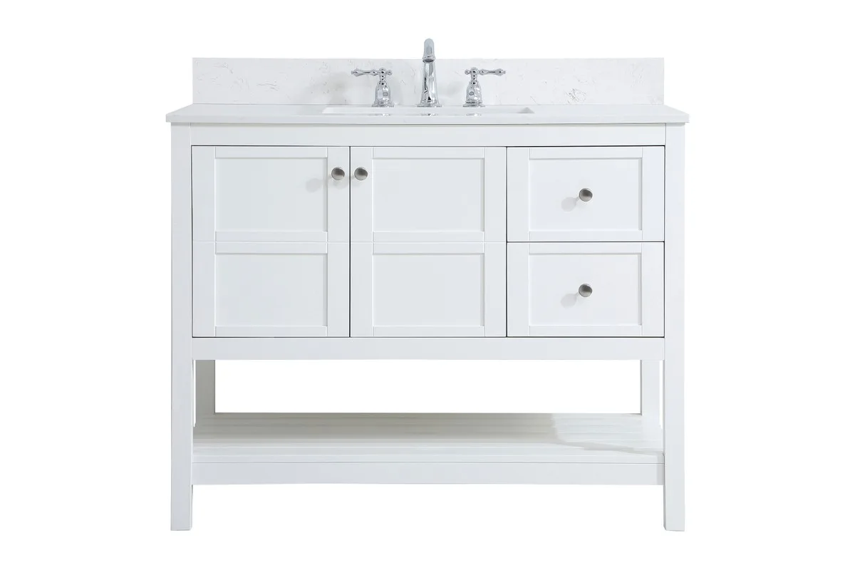 Theo Bathroom Vanity Set in White