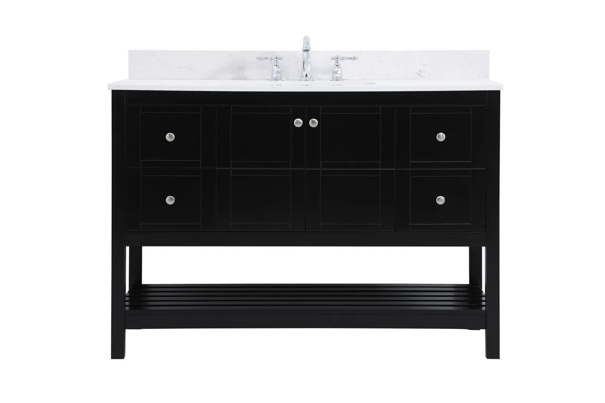 Theo Bathroom Vanity Set in Black
