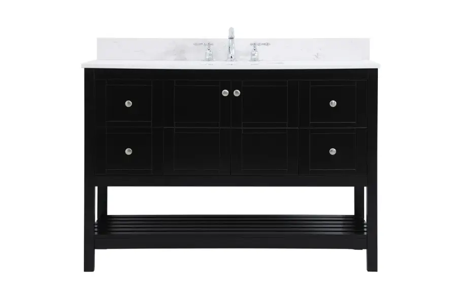 Theo 48" Bathroom Vanity Set in Black