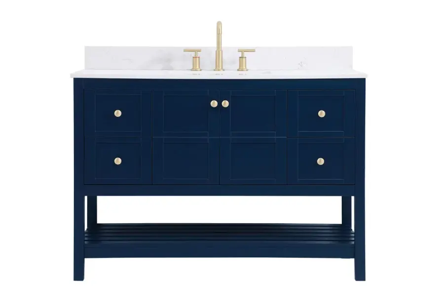 Theo 48" Bathroom Vanity Set in Blue