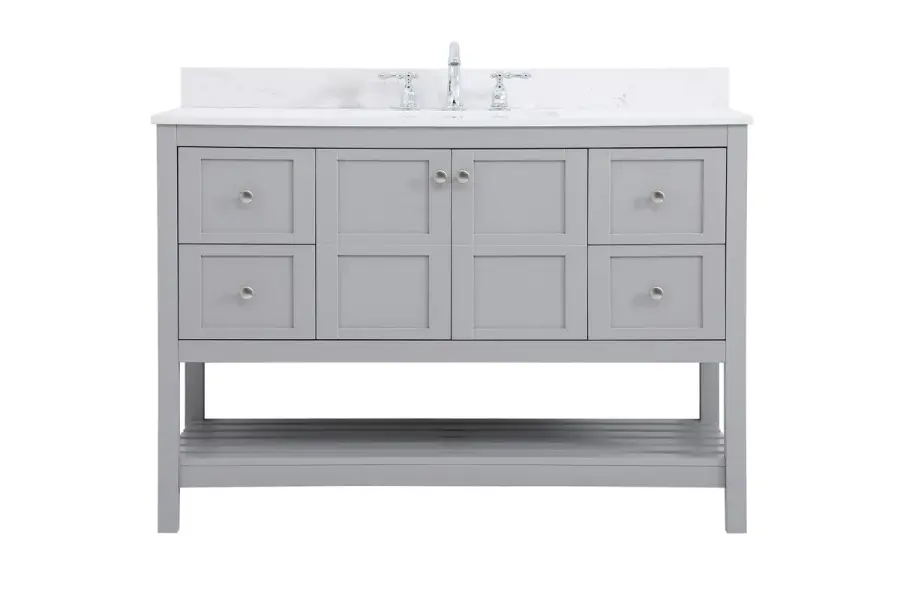 Theo 48" Bathroom Vanity Set in Gray