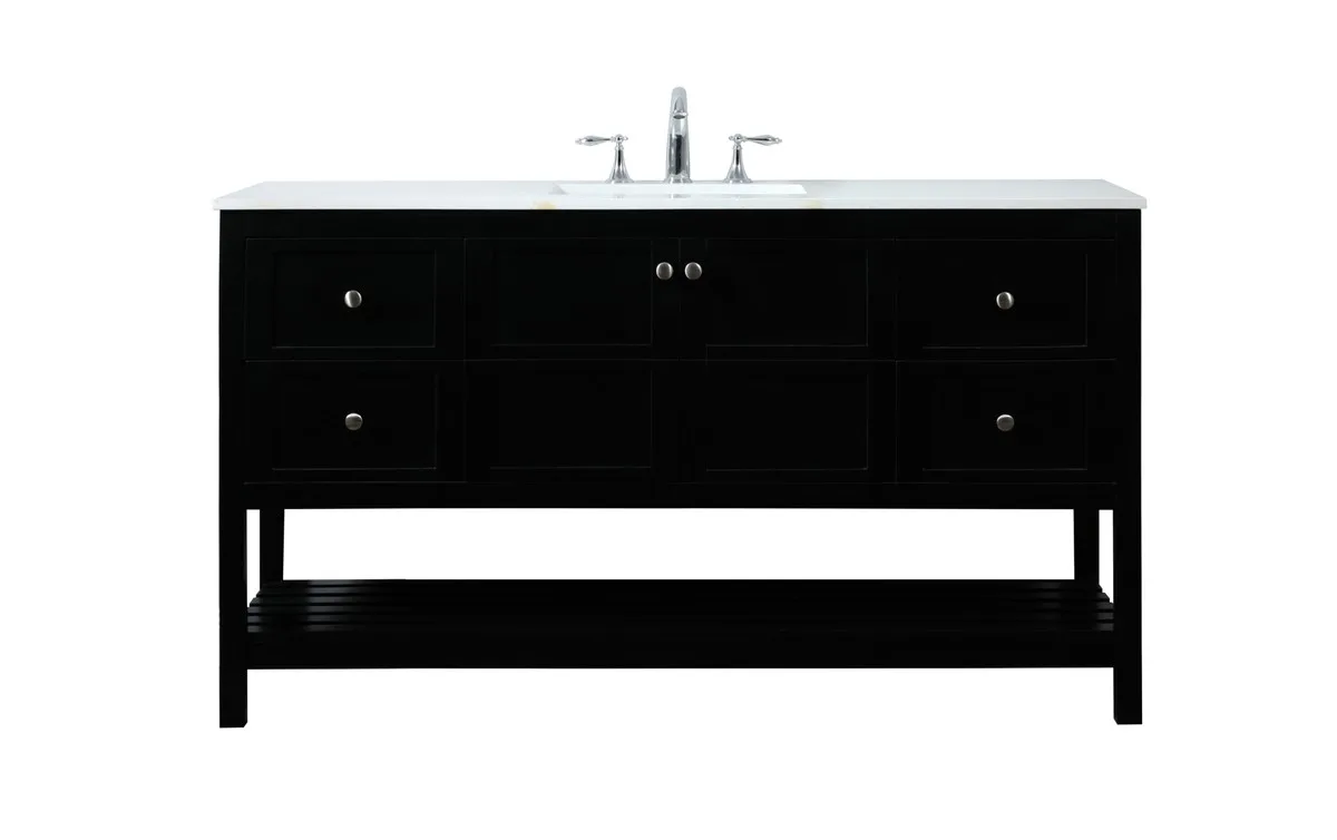 Theo Vanity Sink Set in black