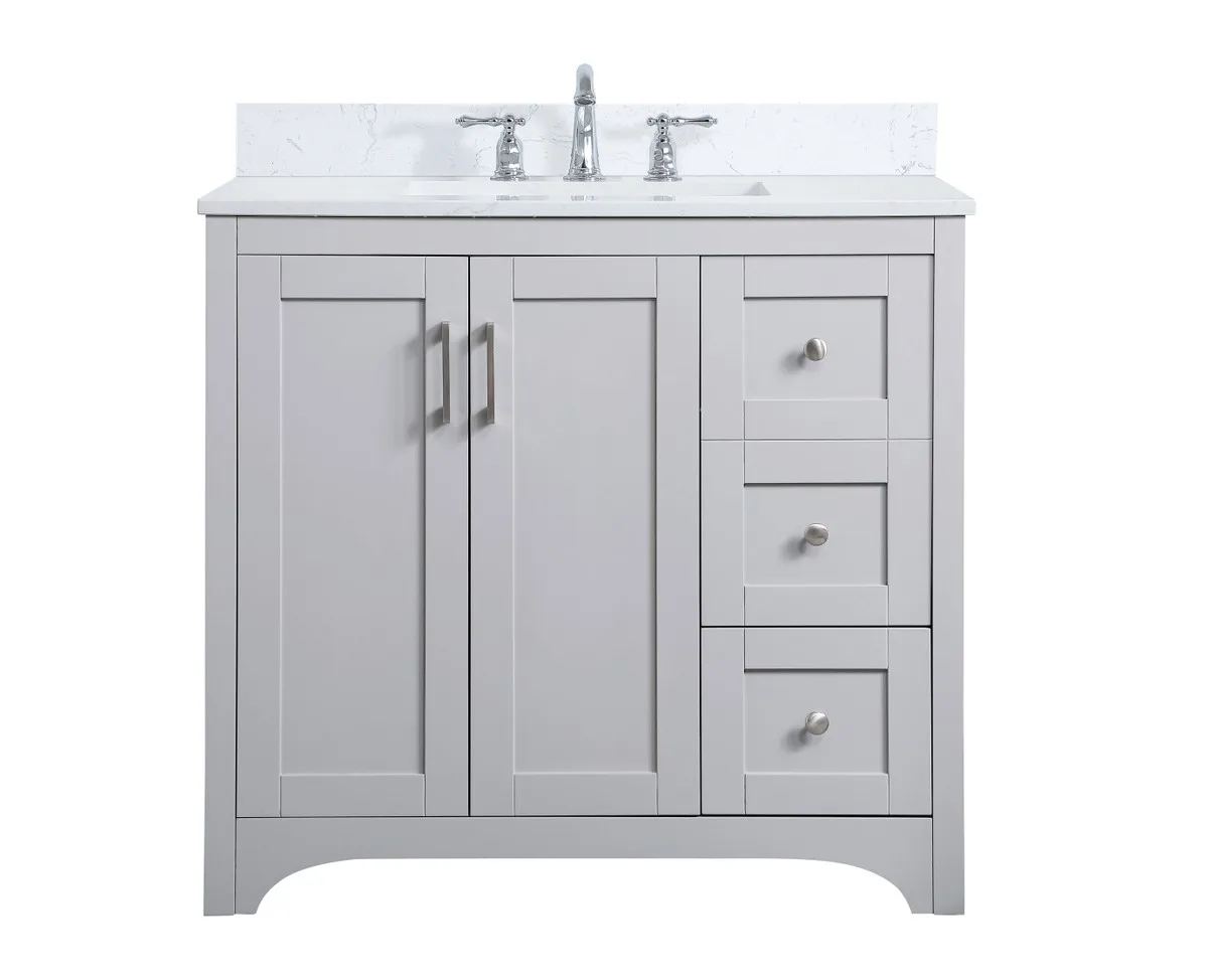Moore Bathroom Vanity Set in Grey
