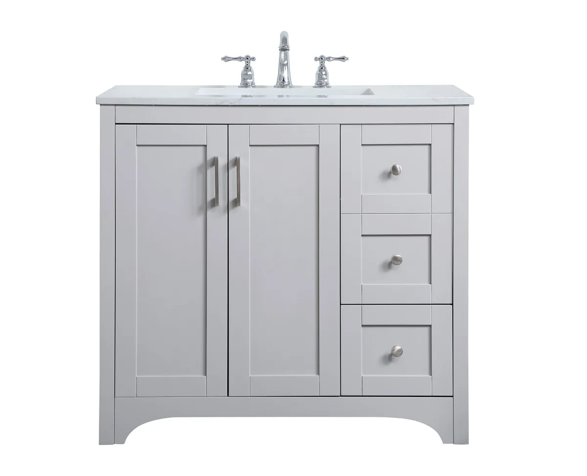 moore Single Bathroom Vanity in Grey