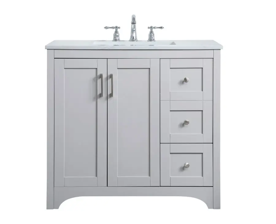 Moore 36" Single Bathroom Vanity in Grey