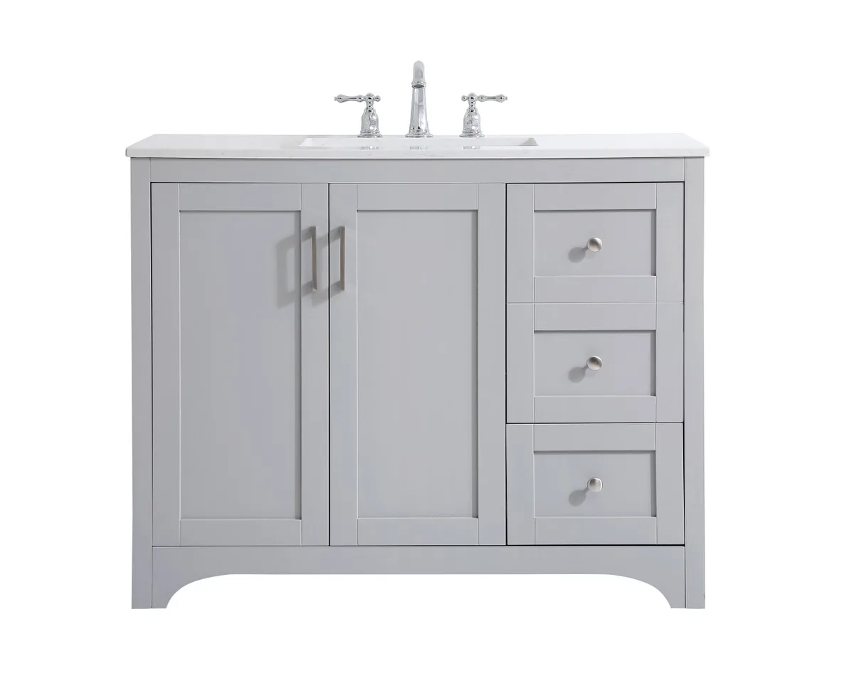 moore Single Bathroom Vanity in Grey