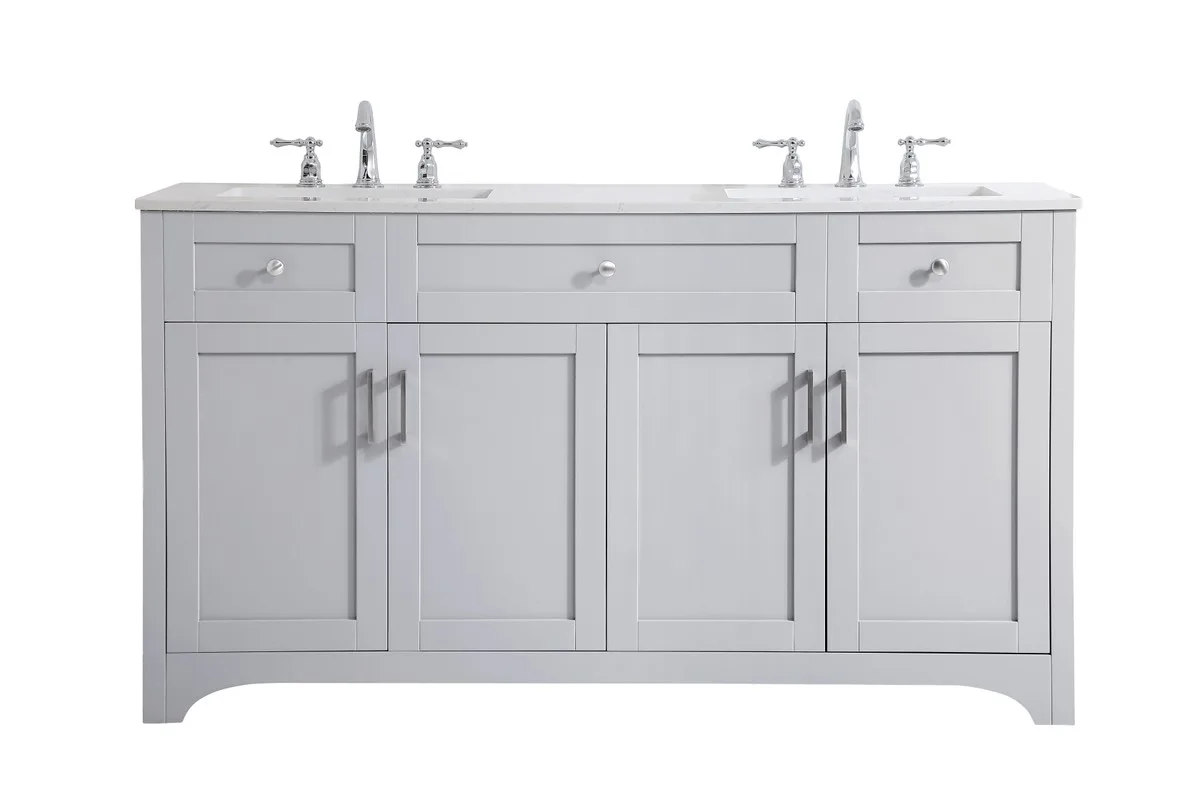 moore Double Bathroom Vanity in Grey