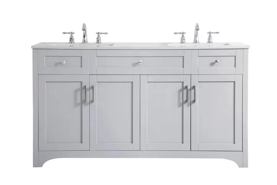 Moore 60" Double Vanity in Grey