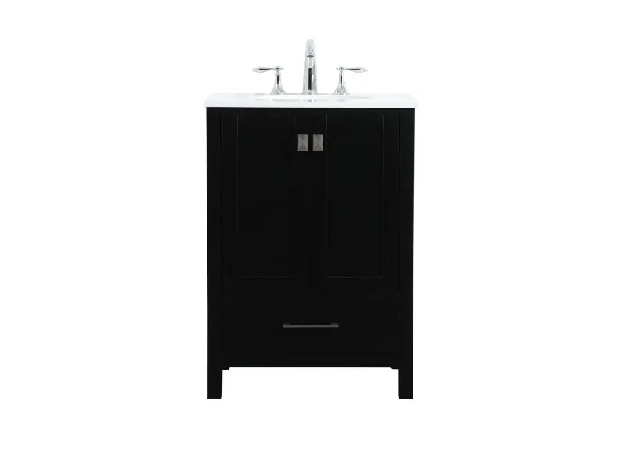 Irene 24" Vanity Sink Set in Black