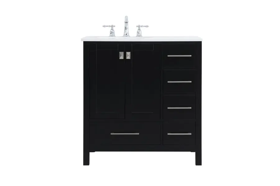 Irene 32" Single Bathroom Vanity in Black