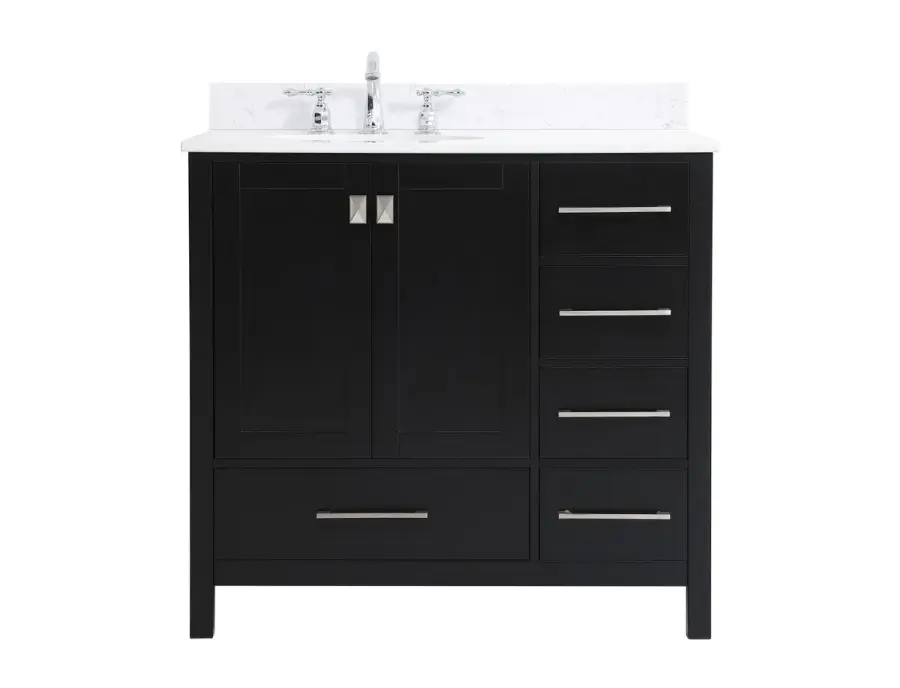 Irene 36" Bathroom Vanity in Black