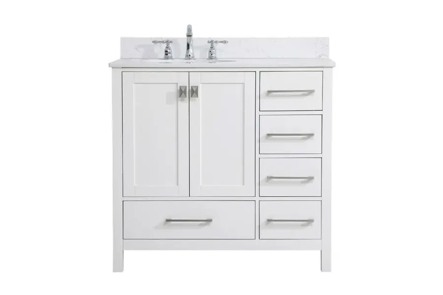Irene 36" Bathroom Vanity Set in White