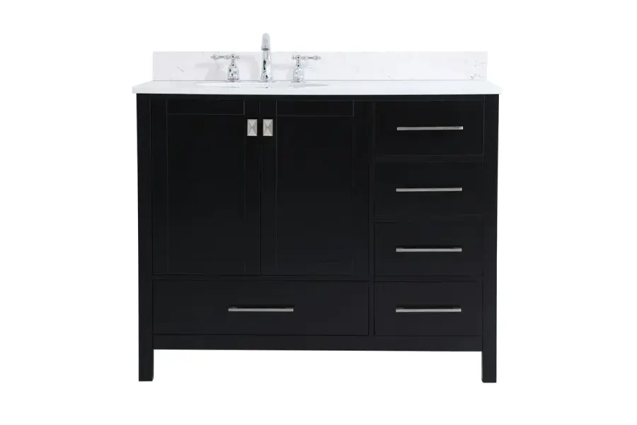 Irene 42" Bathroom Vanity in Black
