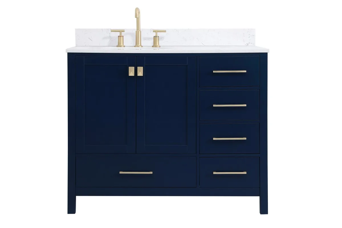 Irene Bathroom Vanity Set in Blue