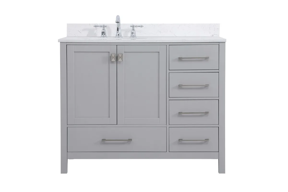 Irene Bathroom Vanity Set in Gray