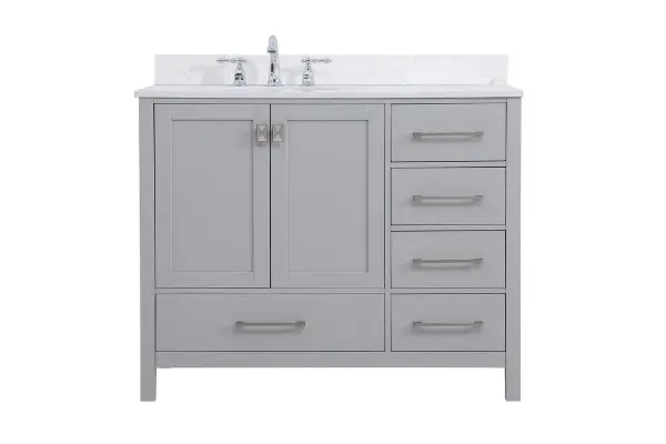 Irene 42" Bathroom Vanity Set in Gray