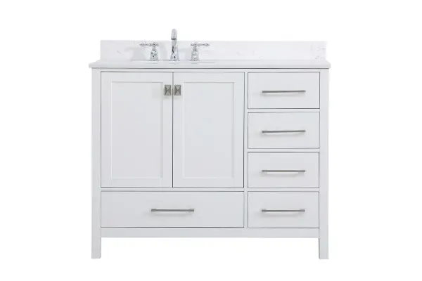 Irene 42" Bathroom Vanity Set in White