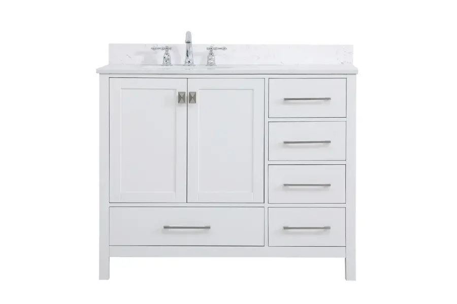 Irene 42" Bathroom Vanity Set in White