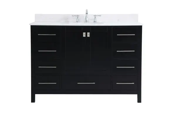 Irene 48" Bathroom Vanity Set in Black