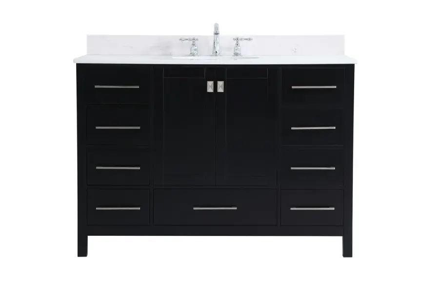 Irene 48" Bathroom Vanity Set in Black