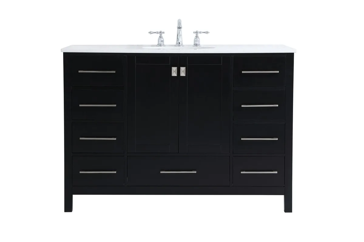 Irene Single Bathroom Vanity in Black