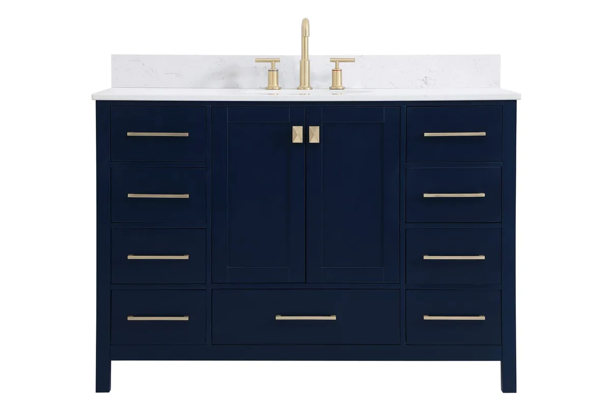 Irene Bathroom Vanity Set in Blue