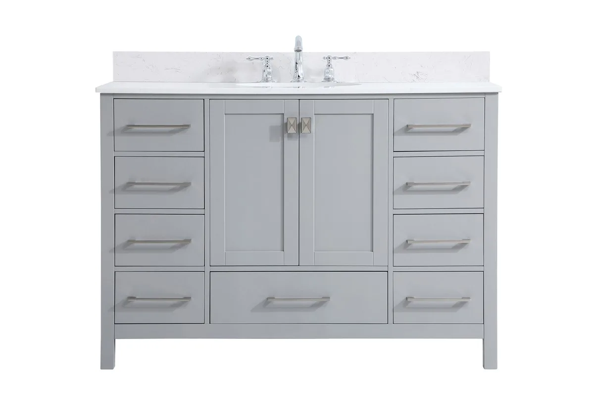 Irene Bathroom Vanity Set in Gray