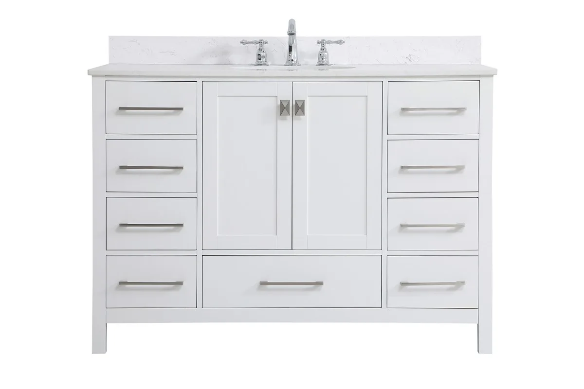 Irene Bathroom Vanity Set in White