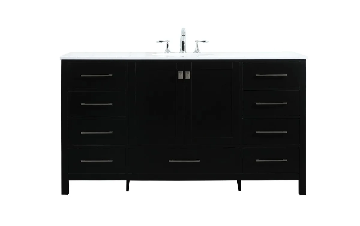 Irene Vanity Sink Set in black