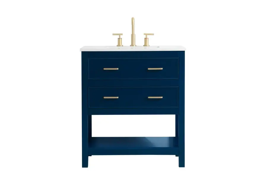 Sinclaire 30" Single Bathroom Vanity in Blue