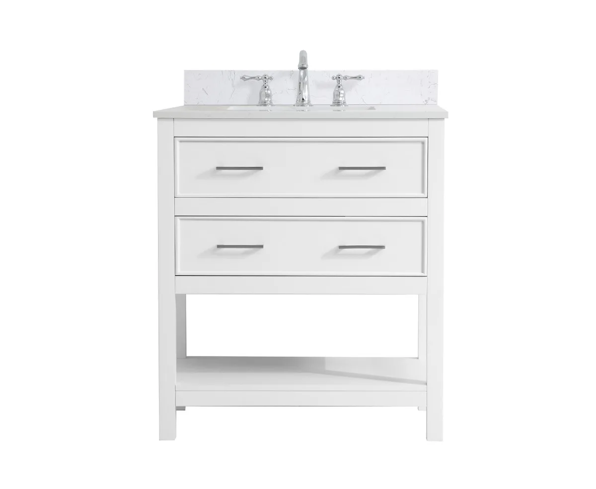Sinclaire 30" Bathroom Vanity Set in White