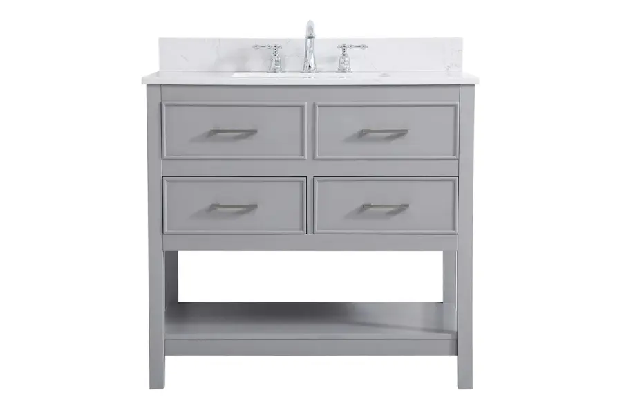 Sinclaire 36" Vanity Sink Set in Gray