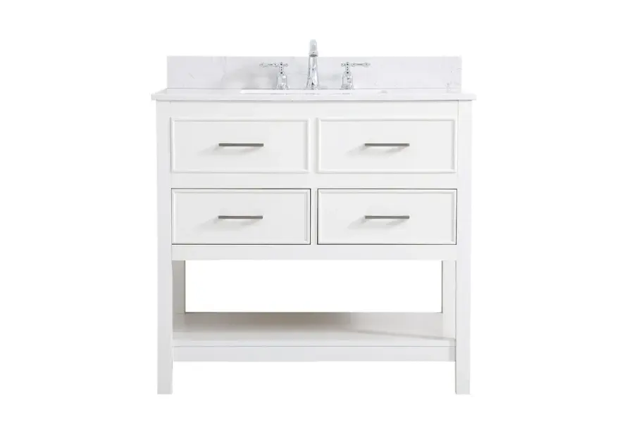 Sinclaire 36" Vanity Sink Set in White