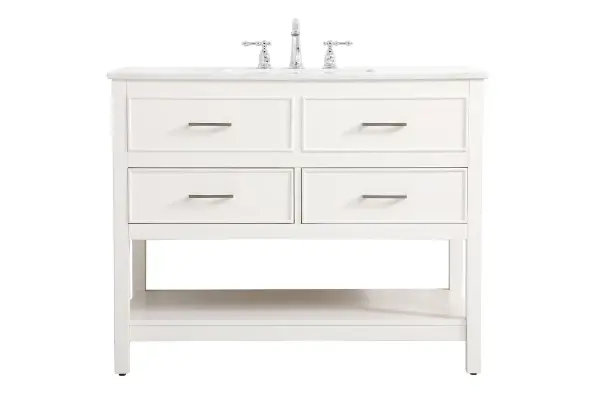 Sinclaire 42" Vanity Sink Set in White