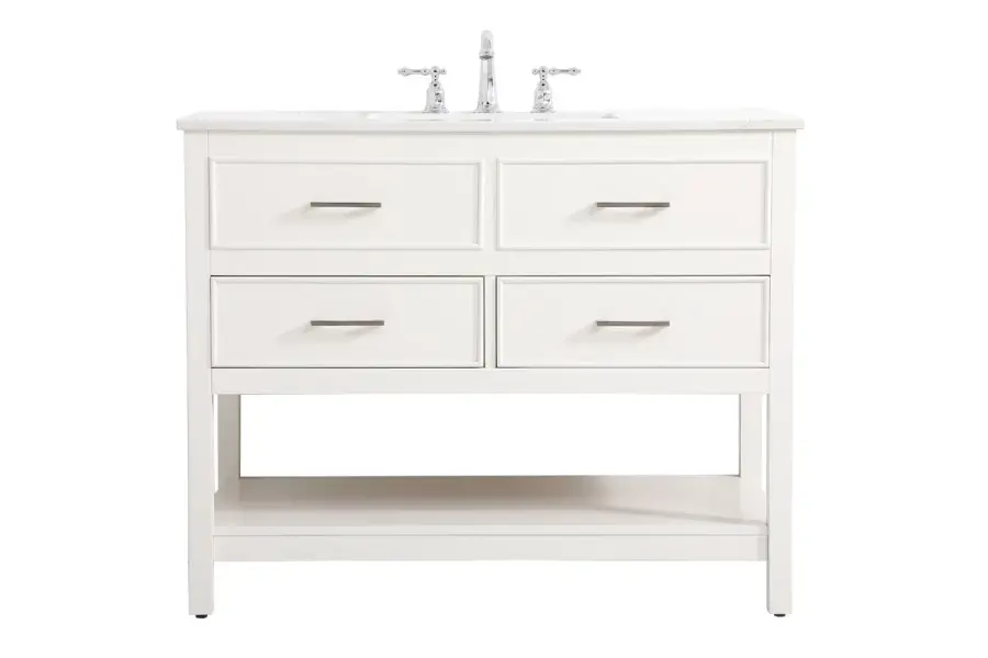 Sinclaire 42" Vanity Sink Set in White