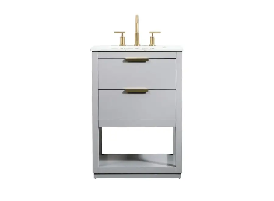 Larkin 24" Vanity Sink Set in Grey