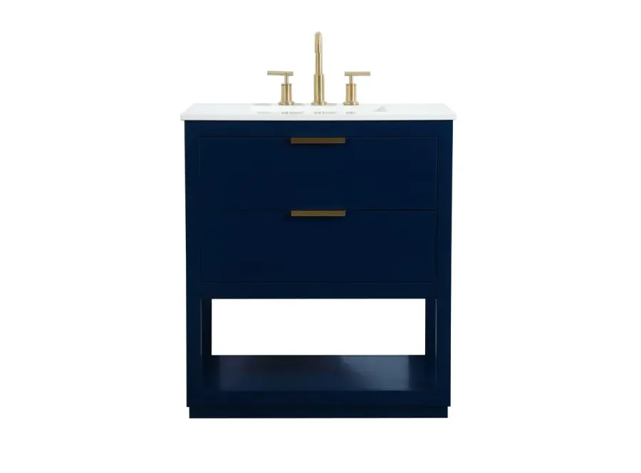 Larkin 30" Blue Vanity Sink Set