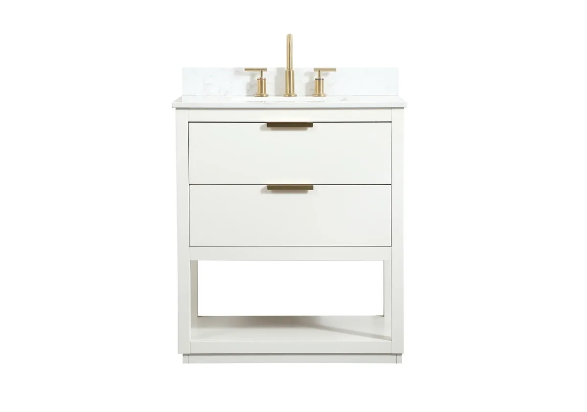 Larkin 30" Vanity Sink Set in White
