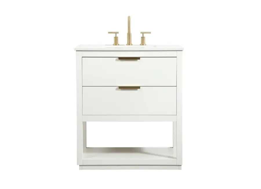 Larkin 30" Vanity Sink Set in White