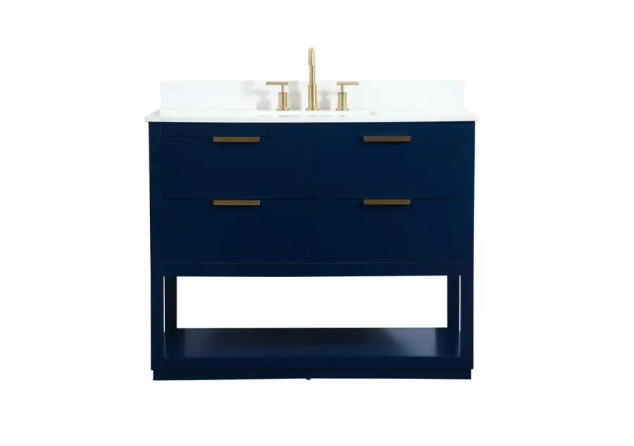 Larkin 42" Blue Vanity Sink Set