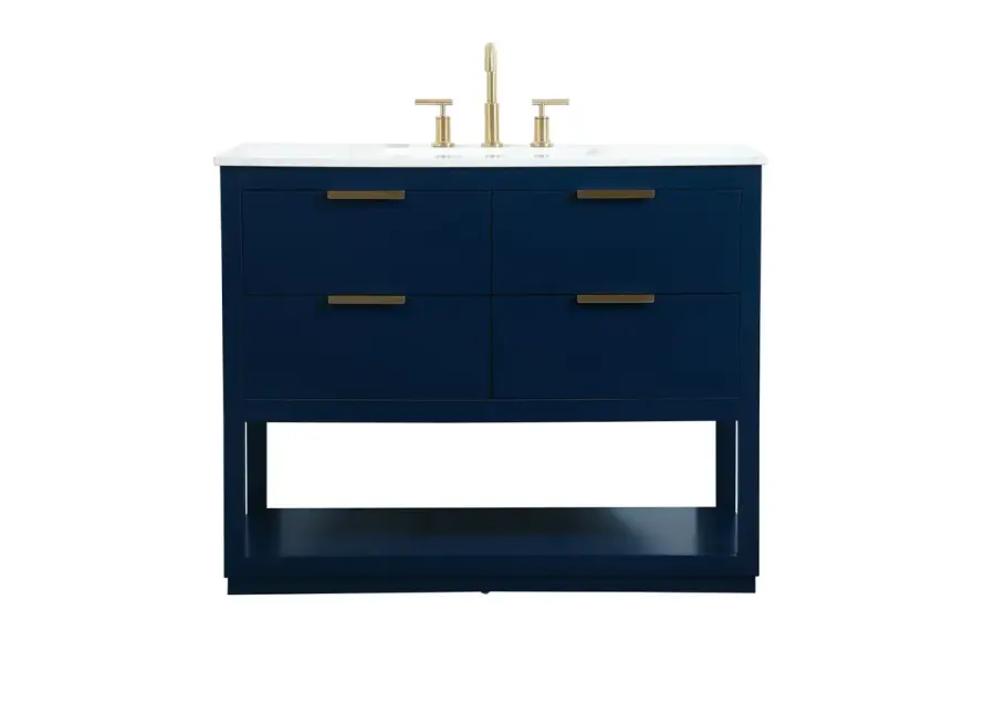 Larkin 42" Vanity Sink Set in Blue