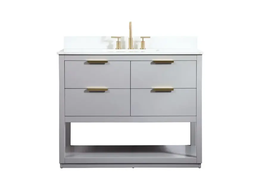 Larkin 42" Vanity Sink Set in Grey
