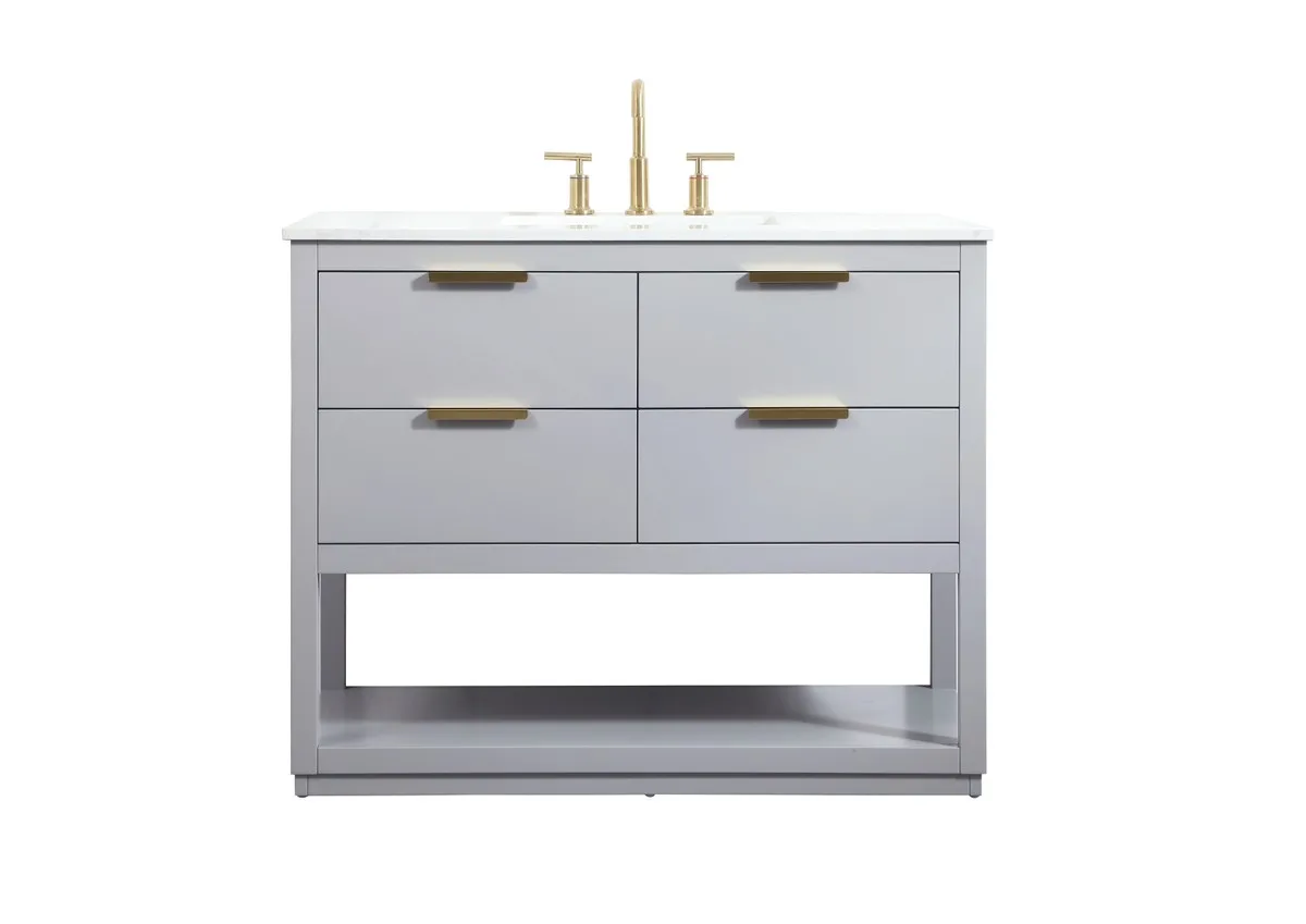 Larkin 42" Vanity Sink Set in Grey
