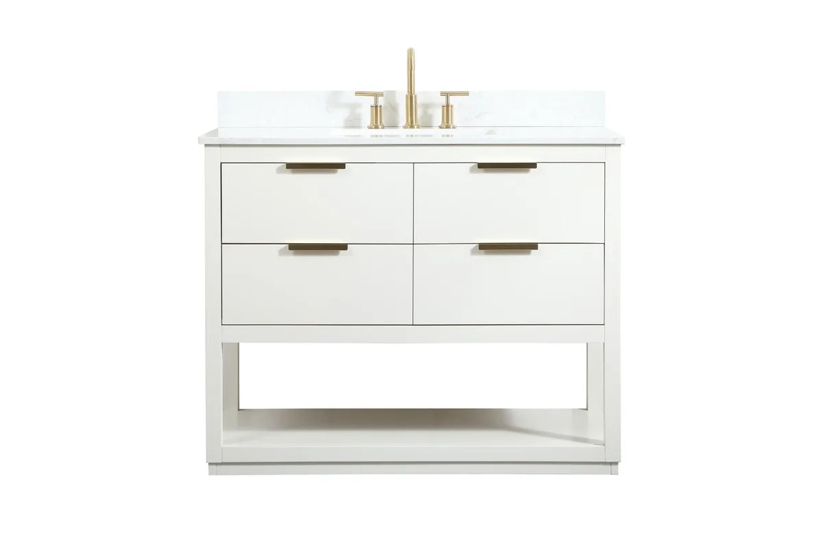 Larkin Vanity Sink Set in white