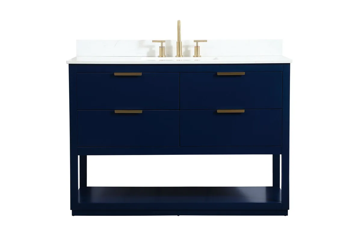 Larkin Vanity Sink Set in Blue