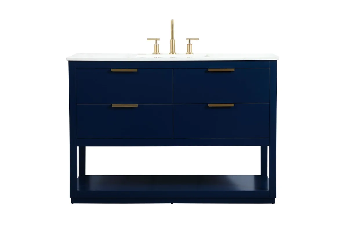 Larkin Vanity Sink Set in Blue