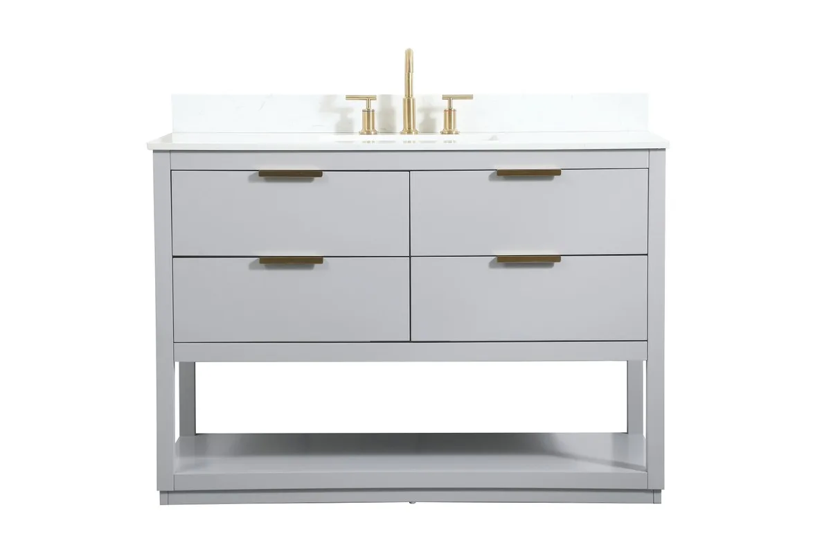 Larkin Vanity Sink Set in Grey
