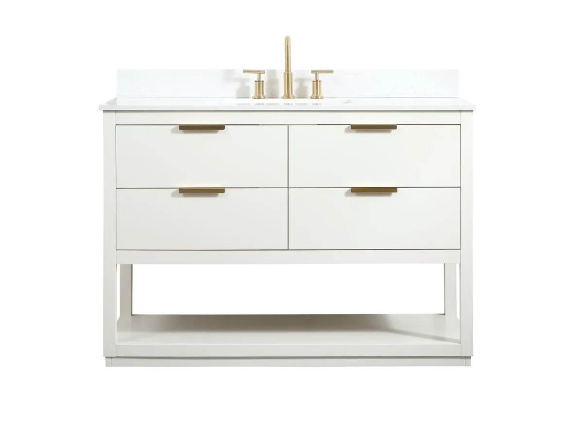 Larkin Vanity Sink Set in white
